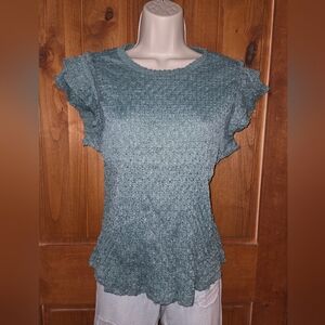 DR2 Textured Sage Green Women's Blouse